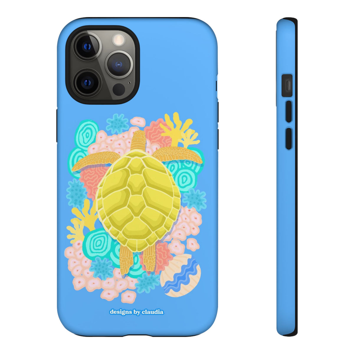 'The Coral Gardener' Green Turtle Tough Phone Case