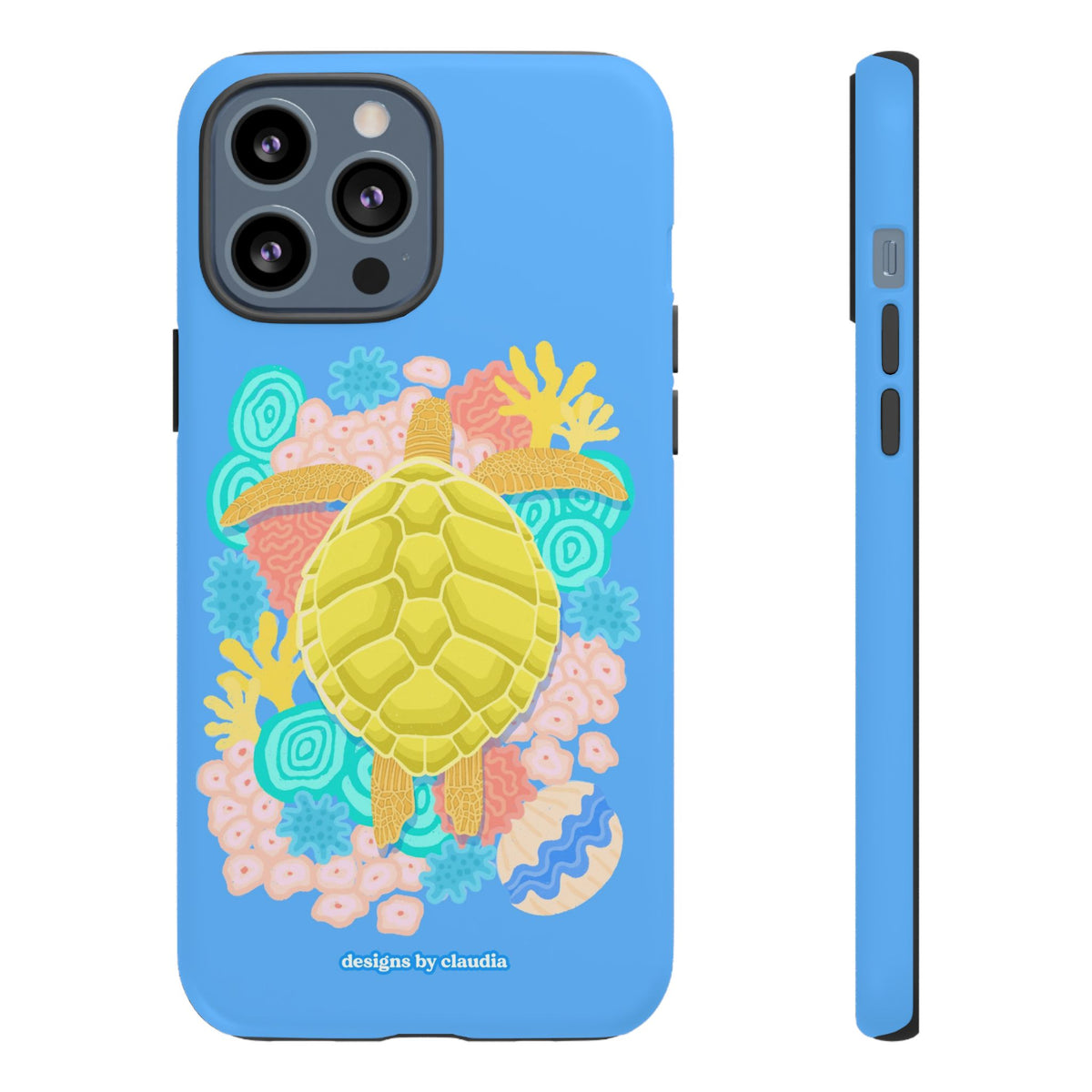 'The Coral Gardener' Green Turtle Tough Phone Case