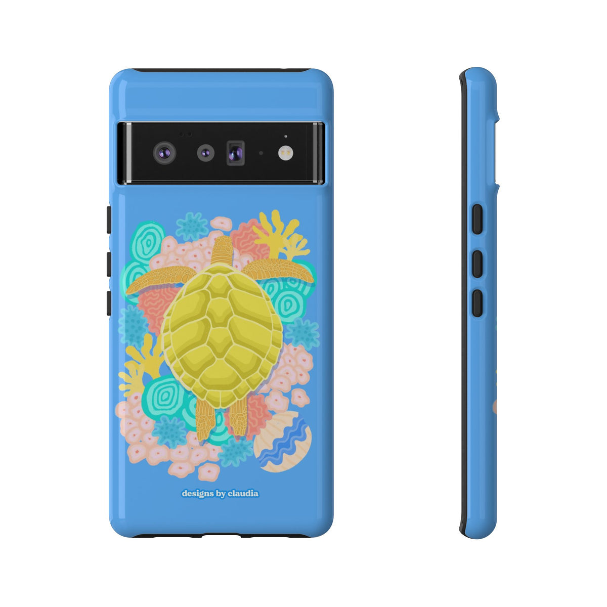 'The Coral Gardener' Green Turtle Tough Phone Case