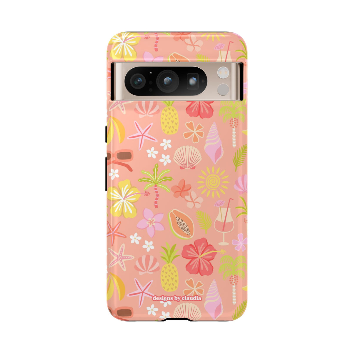 'Let's Go On A Holiday' - Coral Tough Phone Case