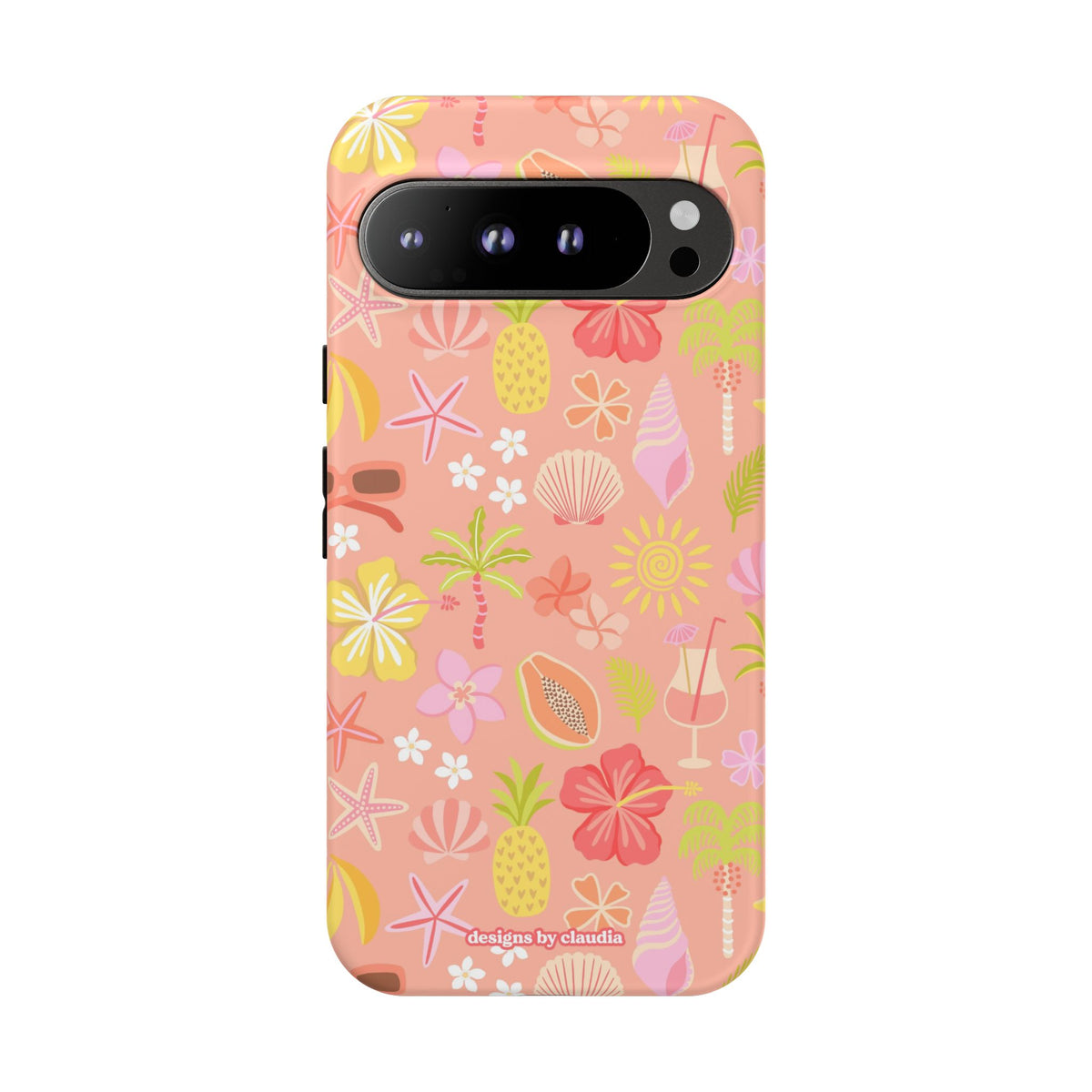 'Let's Go On A Holiday' - Coral Tough Phone Case