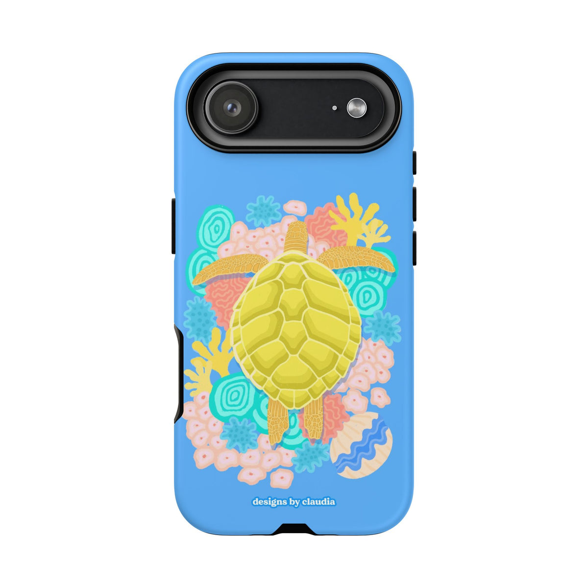 'The Coral Gardener' Green Turtle Tough Phone Case