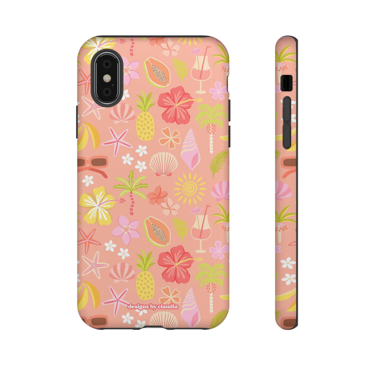 'Let's Go On A Holiday' - Coral Tough Phone Case