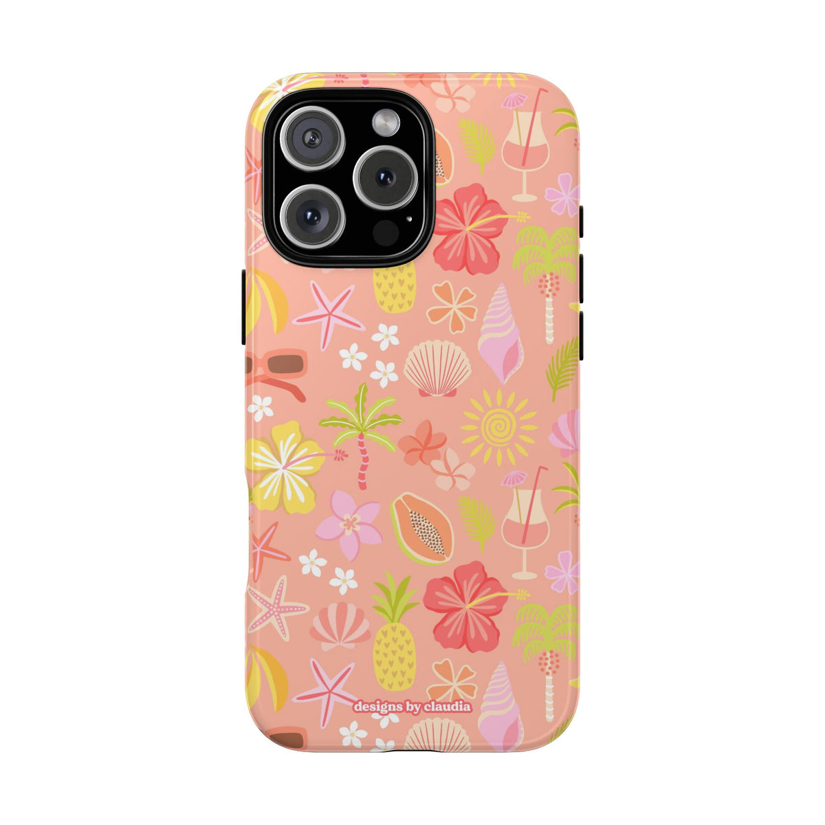 'Let's Go On A Holiday' - Coral Tough Phone Case