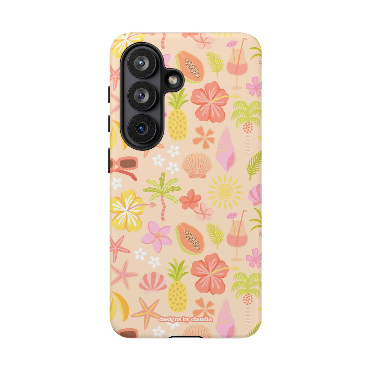 'Let's Go On A Holiday' - Cream Tough Phone Case
