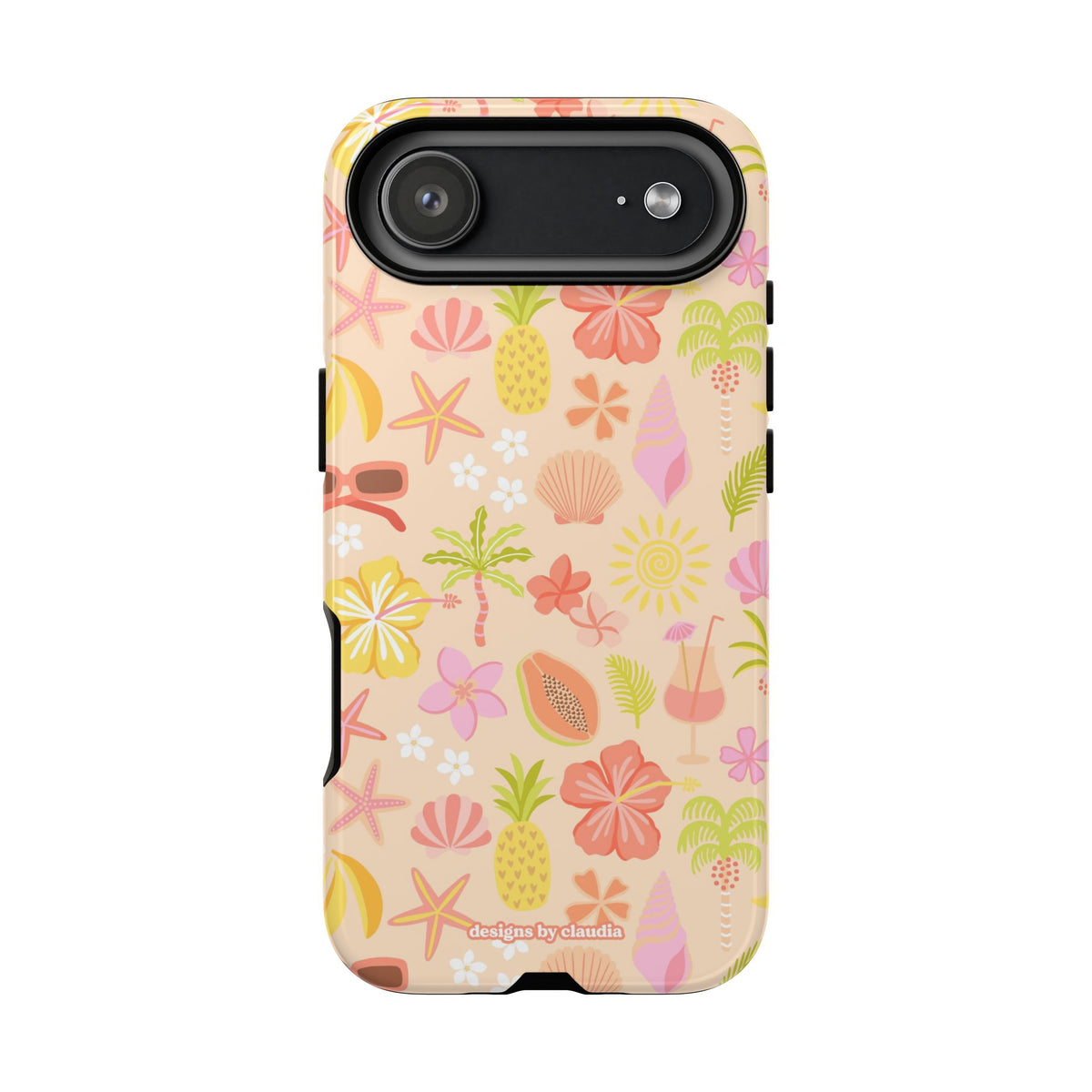 'Let's Go On A Holiday' - Cream Tough Phone Case