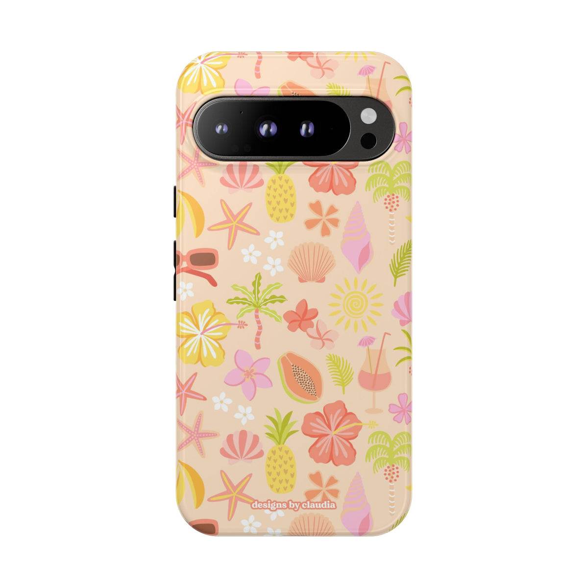 'Let's Go On A Holiday' - Cream Tough Phone Case