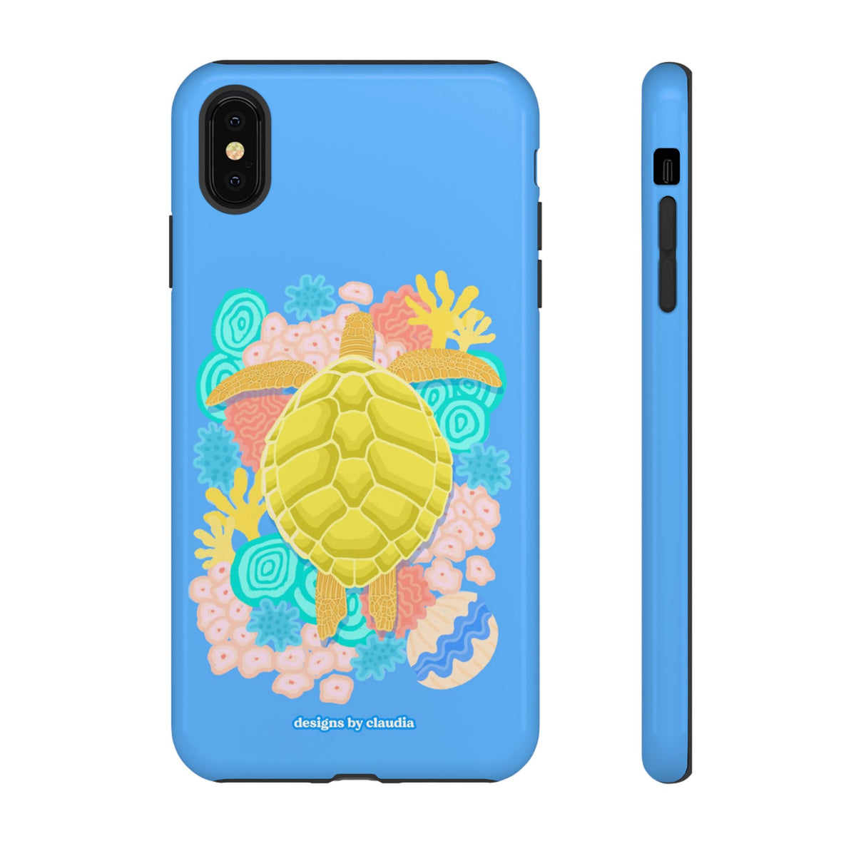 'The Coral Gardener' Green Turtle Tough Phone Case