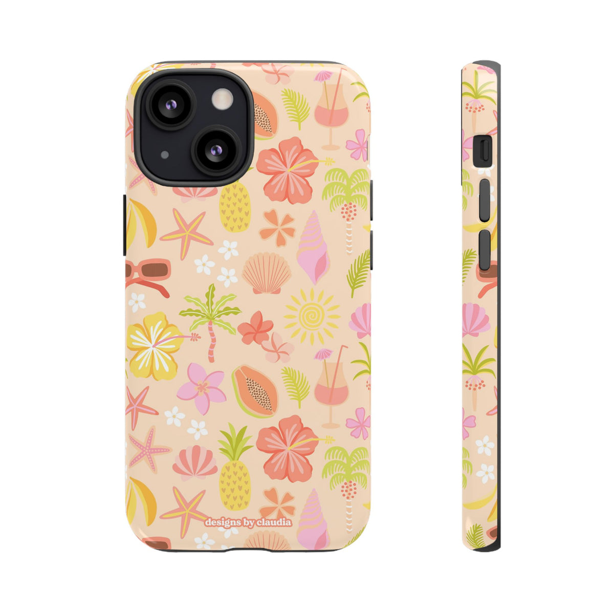 'Let's Go On A Holiday' - Cream Tough Phone Case