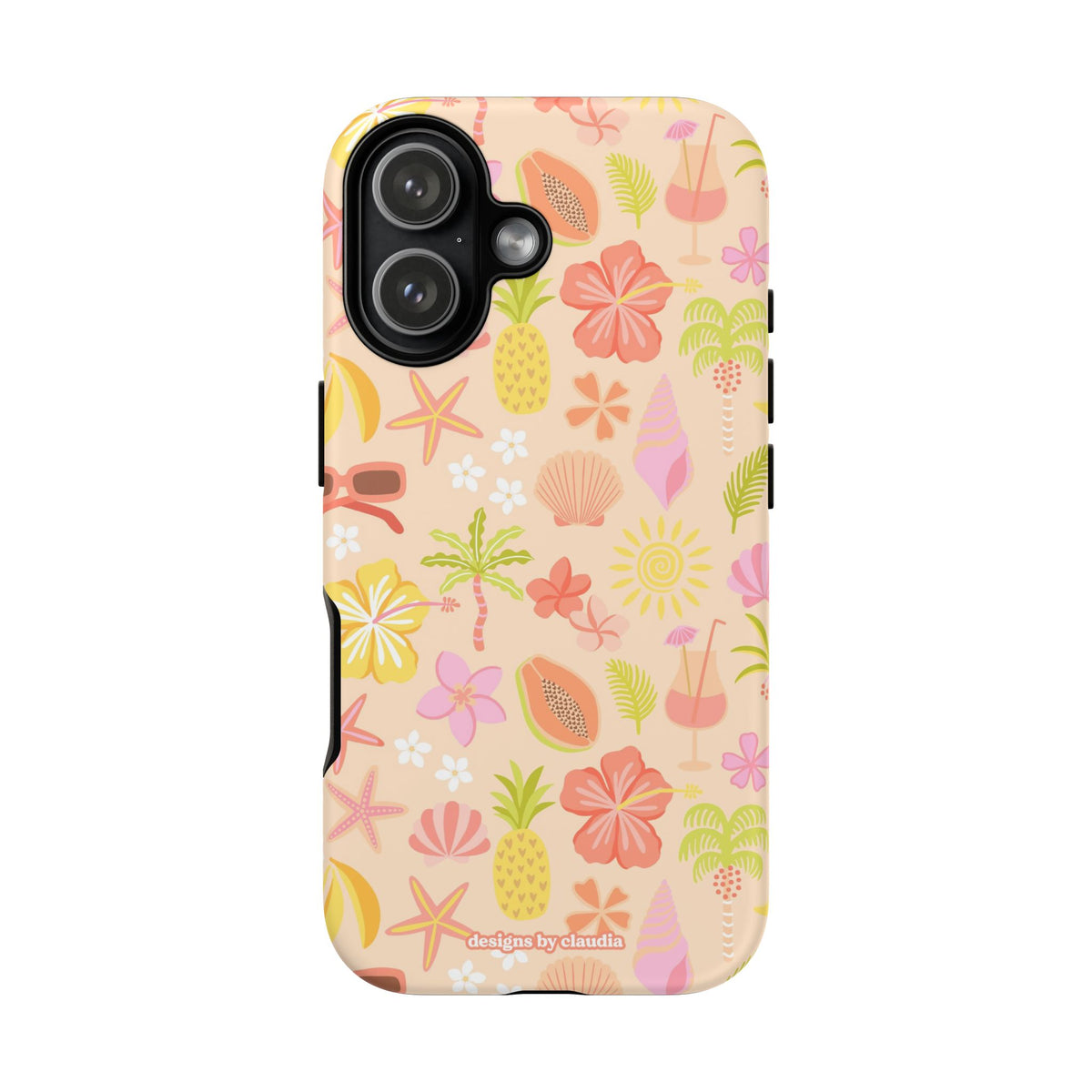 'Let's Go On A Holiday' - Cream Tough Phone Case
