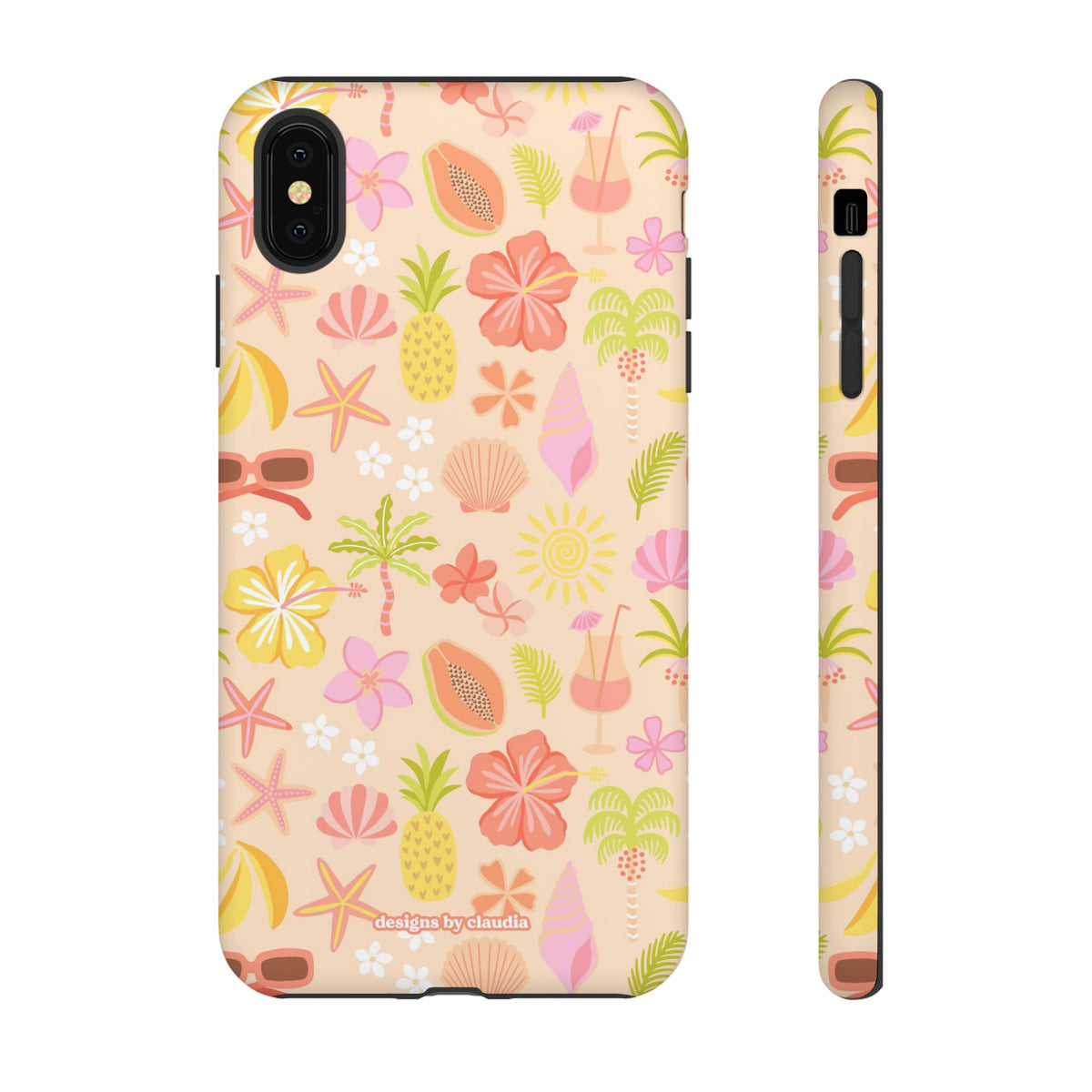 'Let's Go On A Holiday' - Cream Tough Phone Case