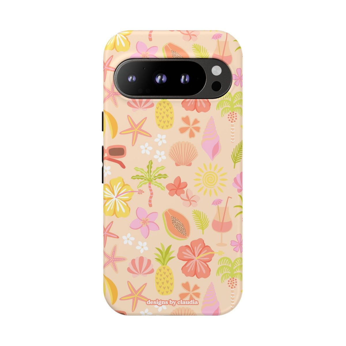 'Let's Go On A Holiday' - Cream Tough Phone Case