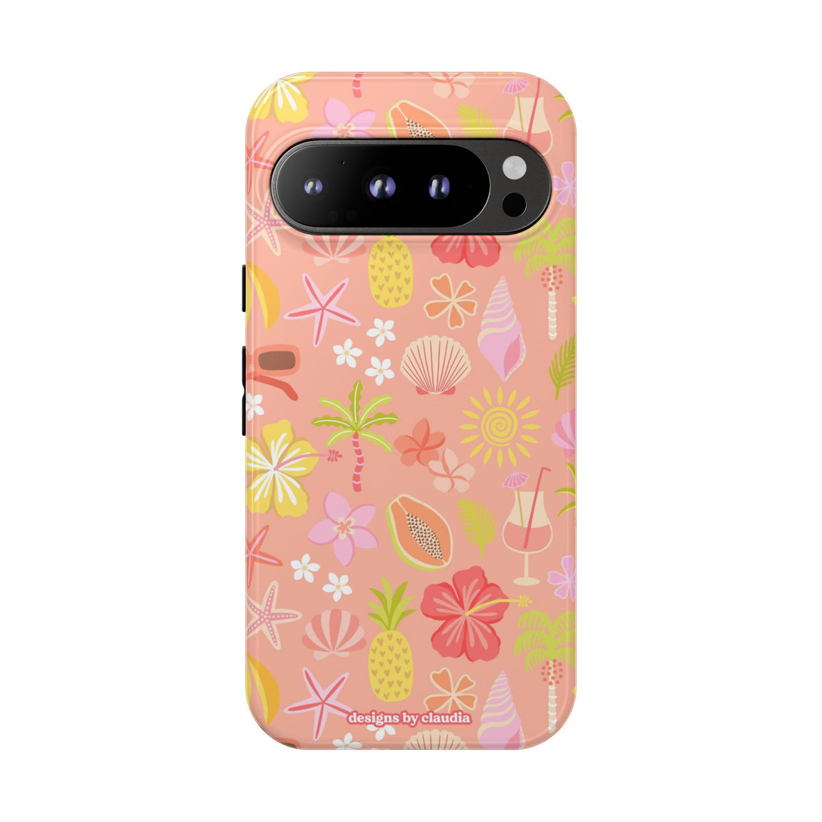 'Let's Go On A Holiday' - Coral Tough Phone Case
