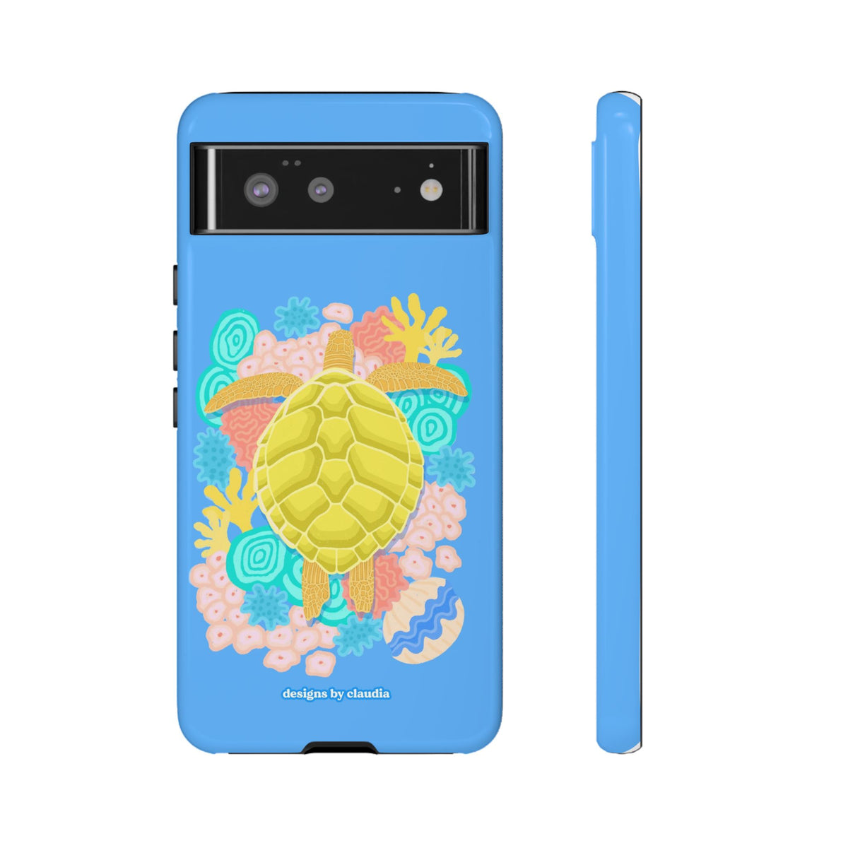 'The Coral Gardener' Green Turtle Tough Phone Case