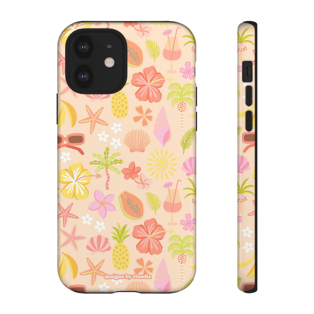'Let's Go On A Holiday' - Cream Tough Phone Case