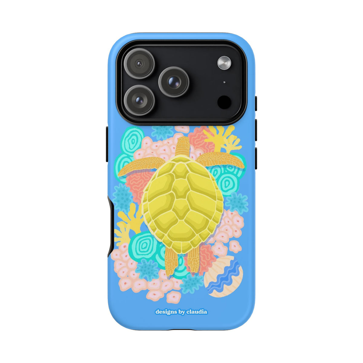 'The Coral Gardener' Green Turtle Tough Phone Case
