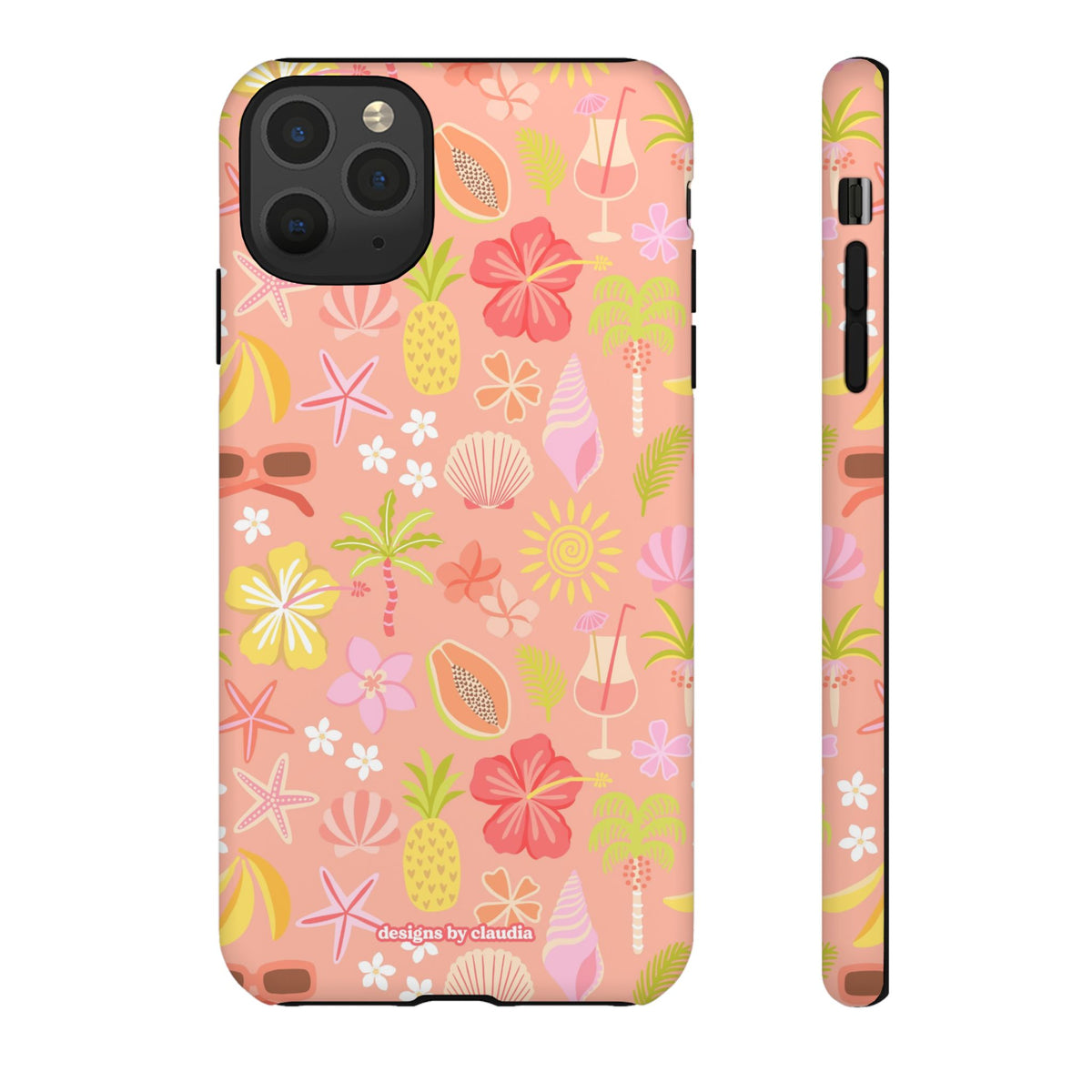 'Let's Go On A Holiday' - Coral Tough Phone Case