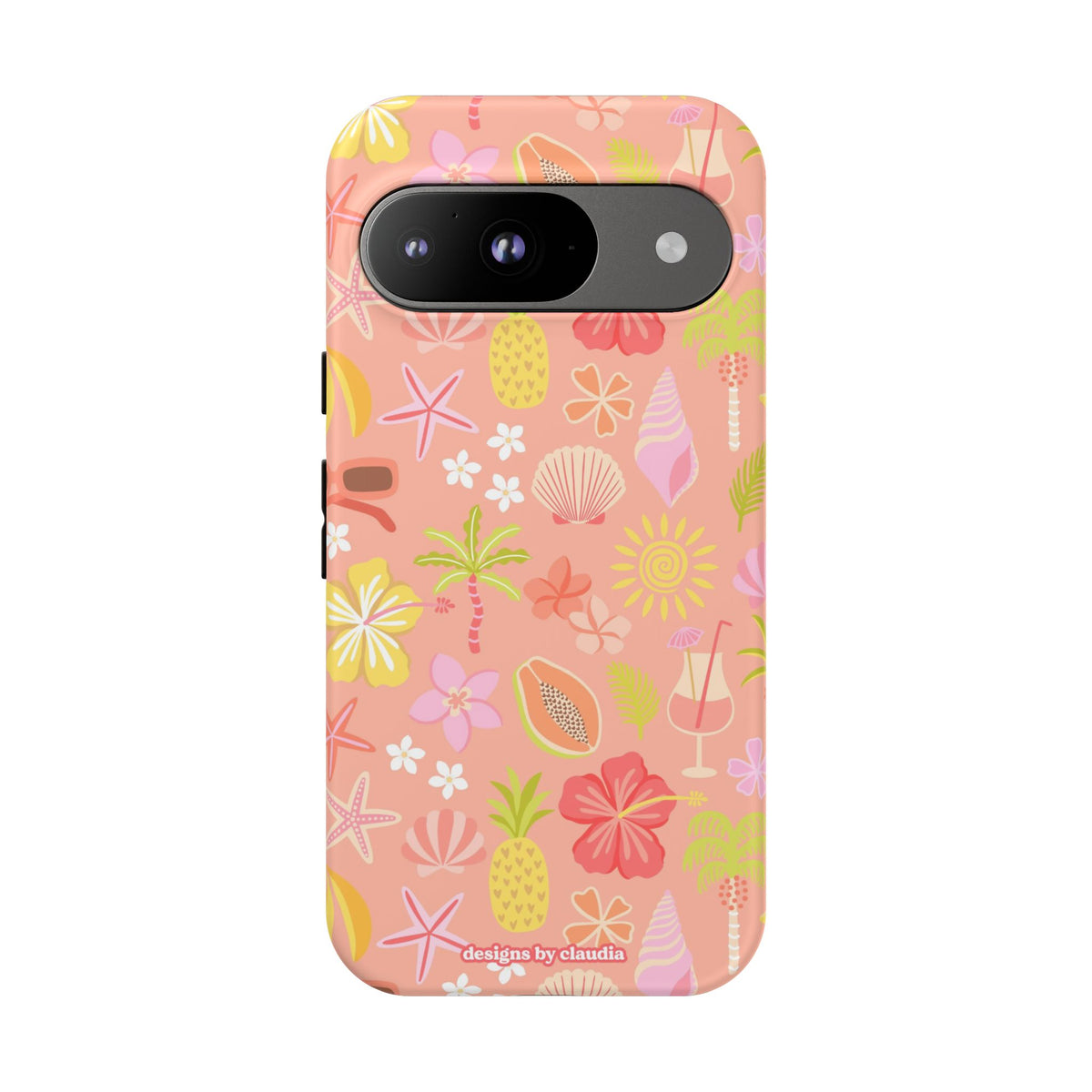 'Let's Go On A Holiday' - Coral Tough Phone Case