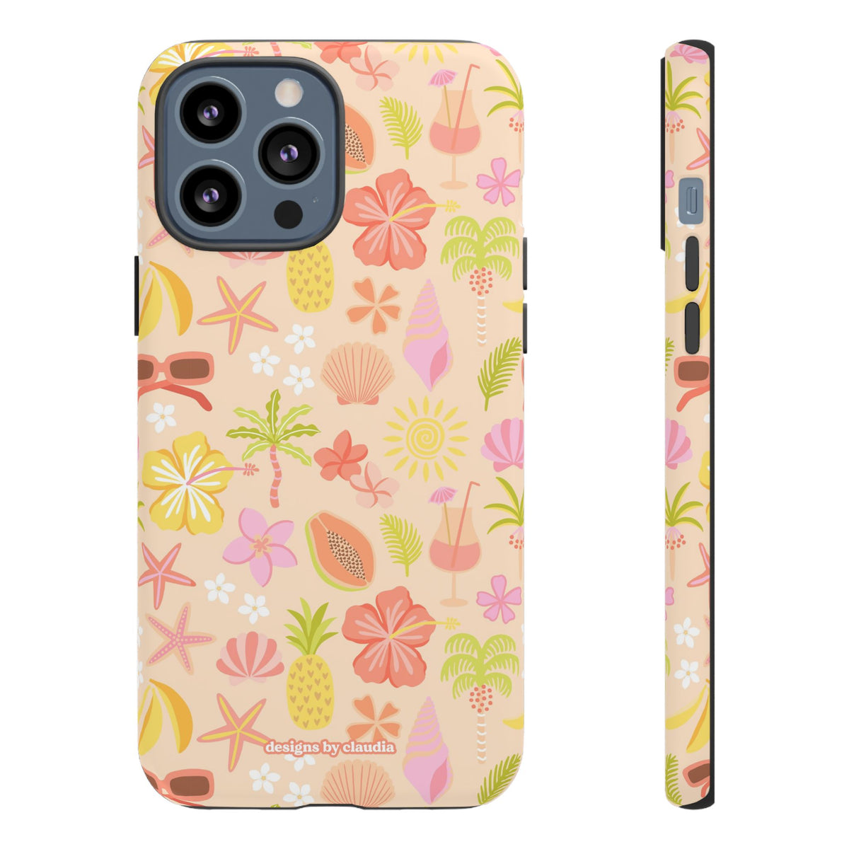 'Let's Go On A Holiday' - Cream Tough Phone Case