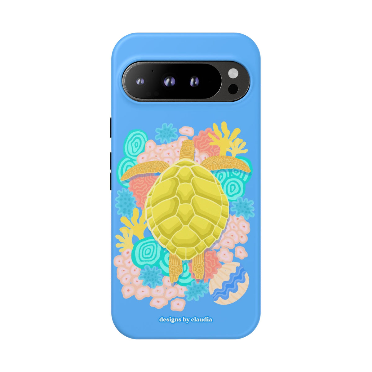 'The Coral Gardener' Green Turtle Tough Phone Case