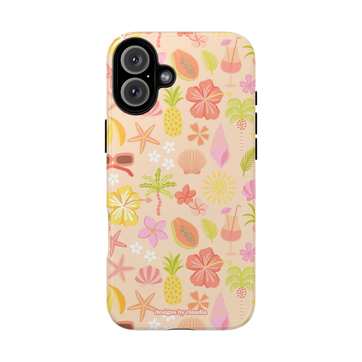 'Let's Go On A Holiday' - Cream Tough Phone Case