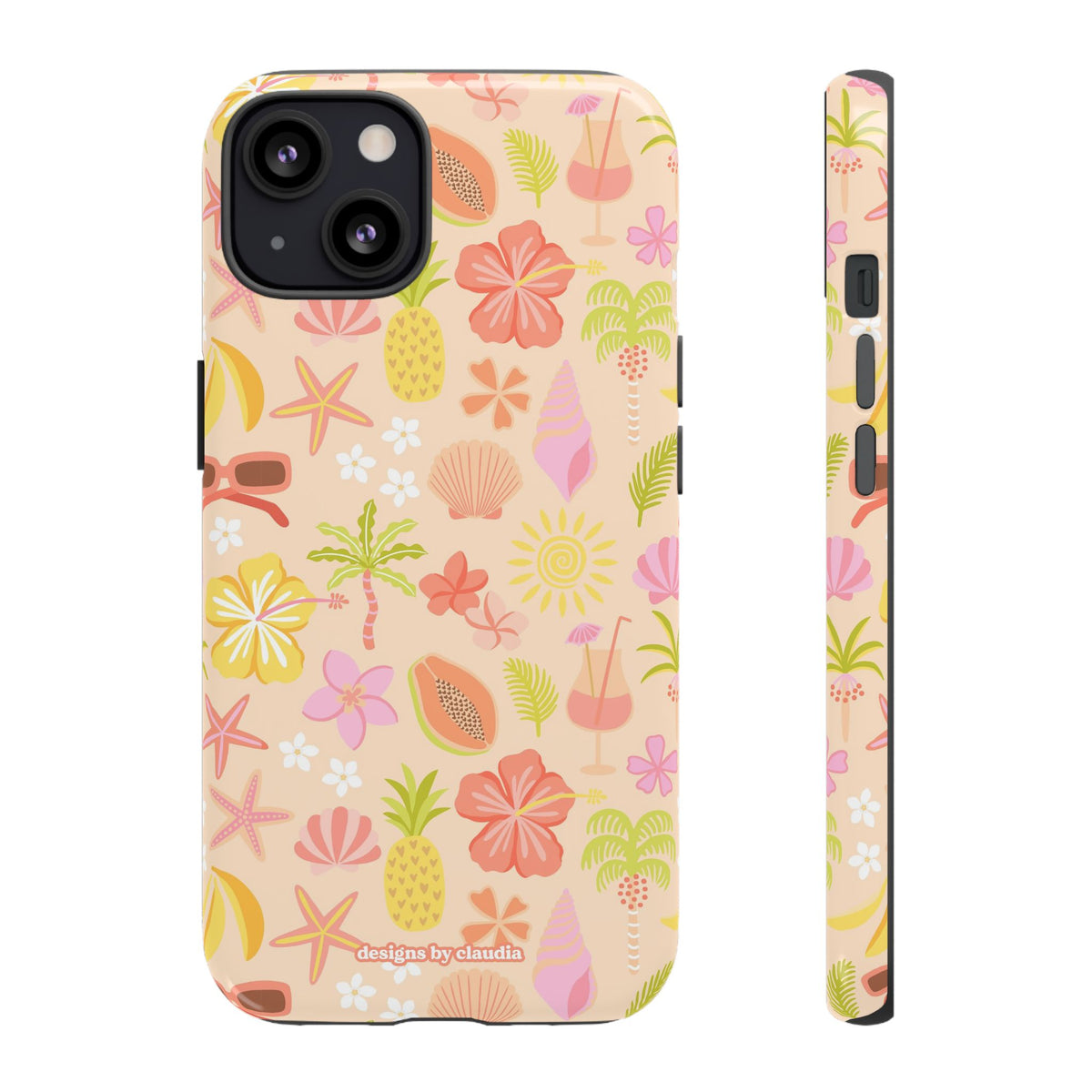 'Let's Go On A Holiday' - Cream Tough Phone Case