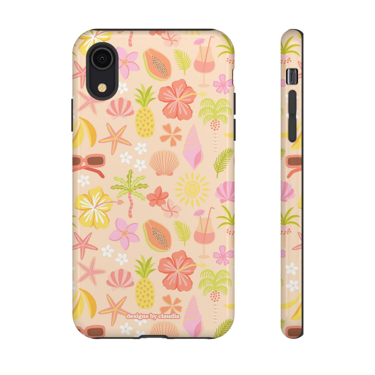 'Let's Go On A Holiday' - Cream Tough Phone Case