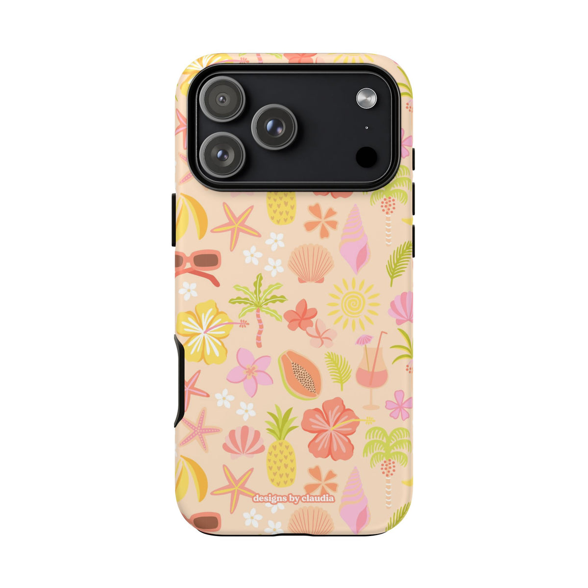 'Let's Go On A Holiday' - Cream Tough Phone Case
