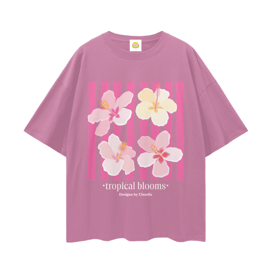 'Tropical Blooms' Hibiscus T-Shirt